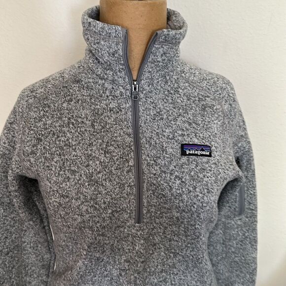 Patagonia sz XS Better Sweater heathered grey 1/4 zip great pre owned condition - Picture 2 of 9